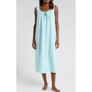 Nordstrom Sleeveless Midi Nightgown in Aqua M Perfect condition- NWT